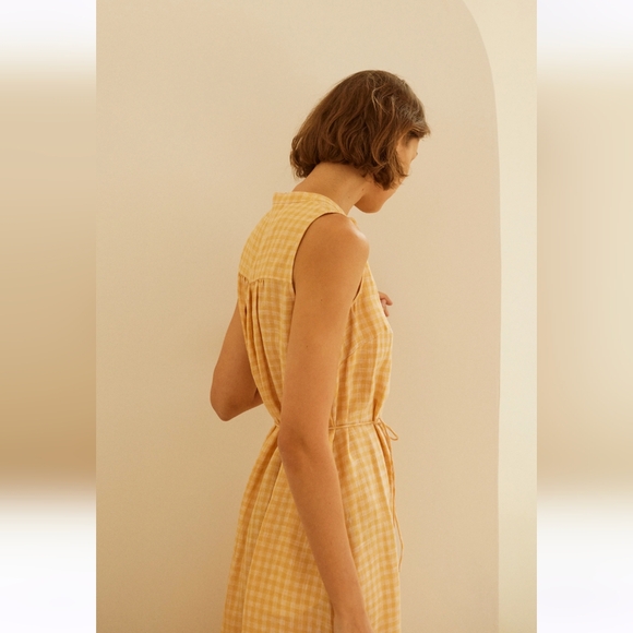 NWT Something to Hold Park Dress Yellow Gingham - Picture 4 of 5